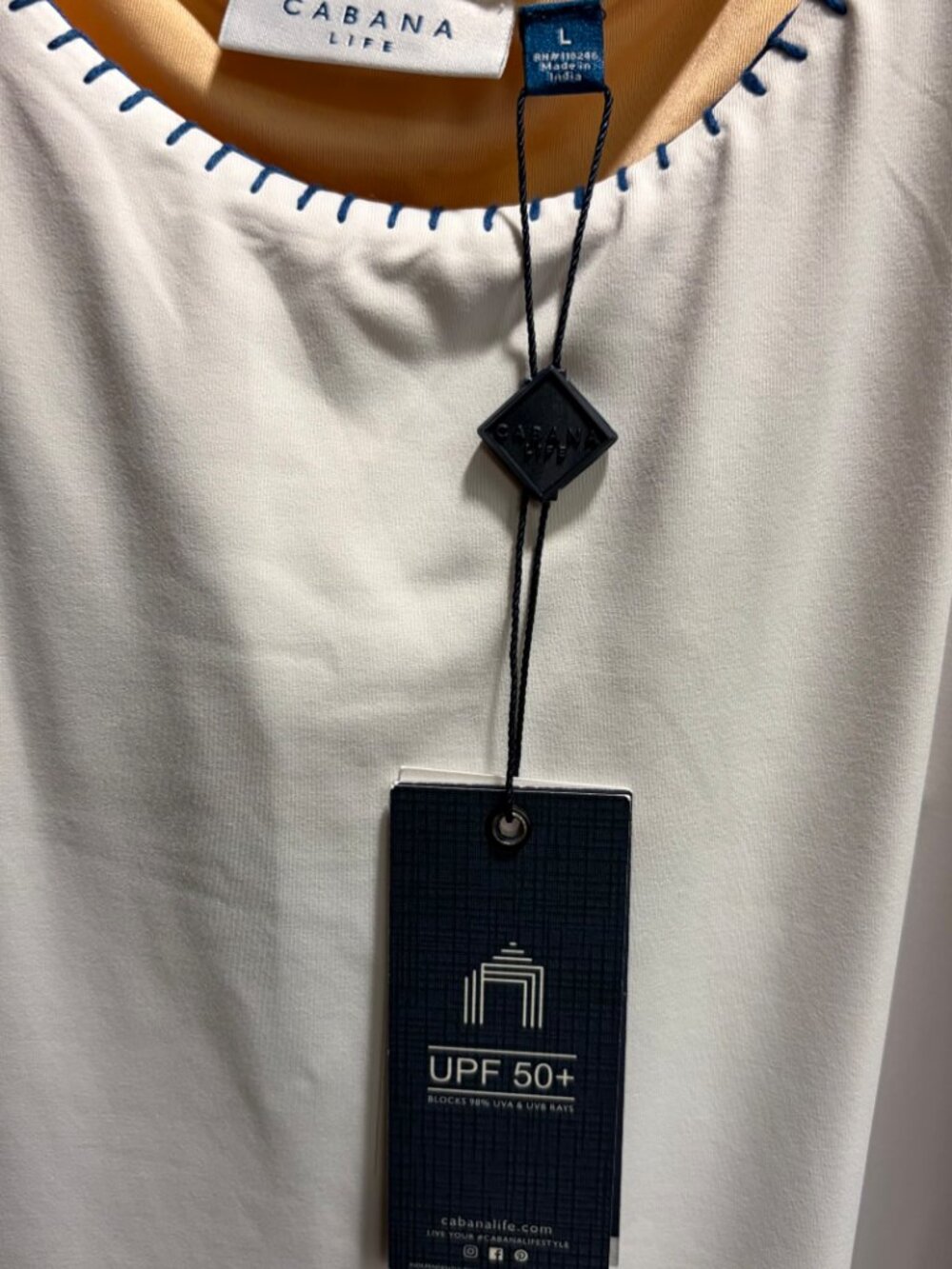 Cabana Life White UPF 50+ Active Dress Size Large NWT - Picture 4 of 4